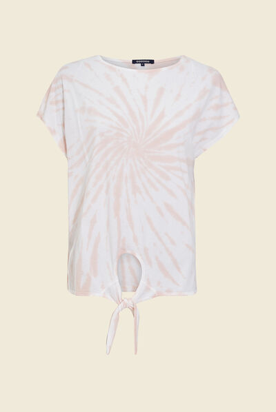 T-shirt manches courtes jaune clair femme