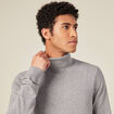 Pull manches longues gris foncé homme