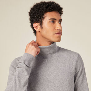 Pull manches longues gris foncé homme