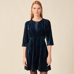 Robe patineuse éco-responsable bleu canard femme