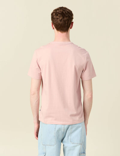 T-shirt éco-responsable rose pastel homme