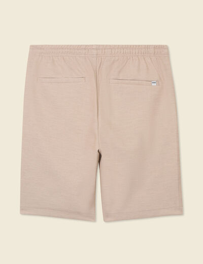 Short droit avec cordon beige homme
