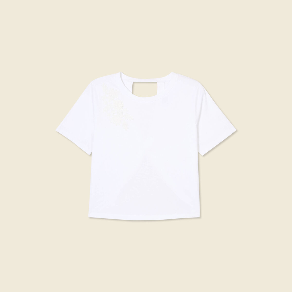 T-shirt manches courtes blanc femme