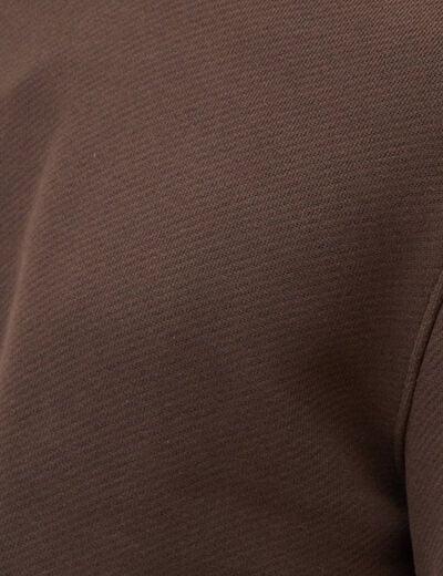 Sweat manches longues marron homme