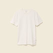 T-shirt cintré col rond manches courtes ecru homme