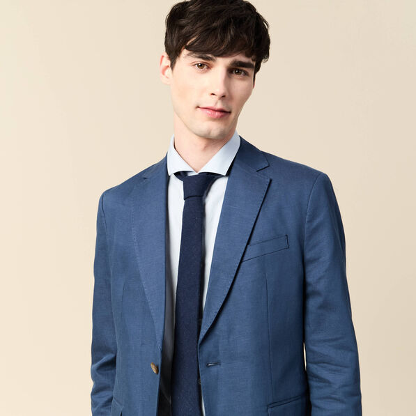 Cravate bleu foncé homme