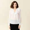Blouse manches longues blanc femme