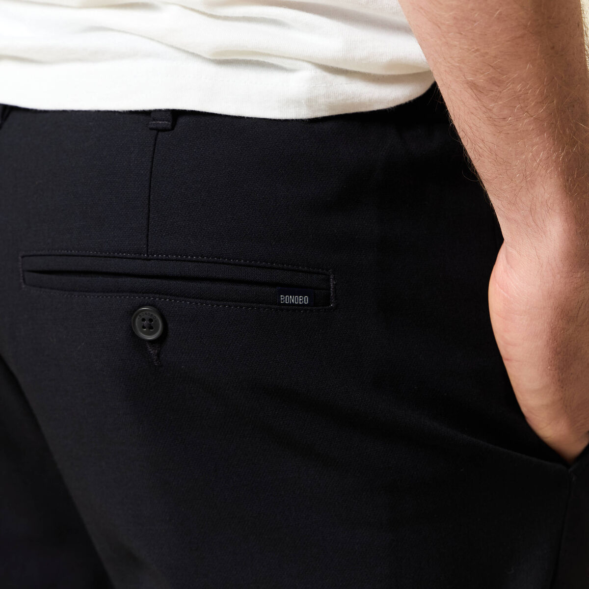 Pantalon droit longueur 32 bleu marine homme