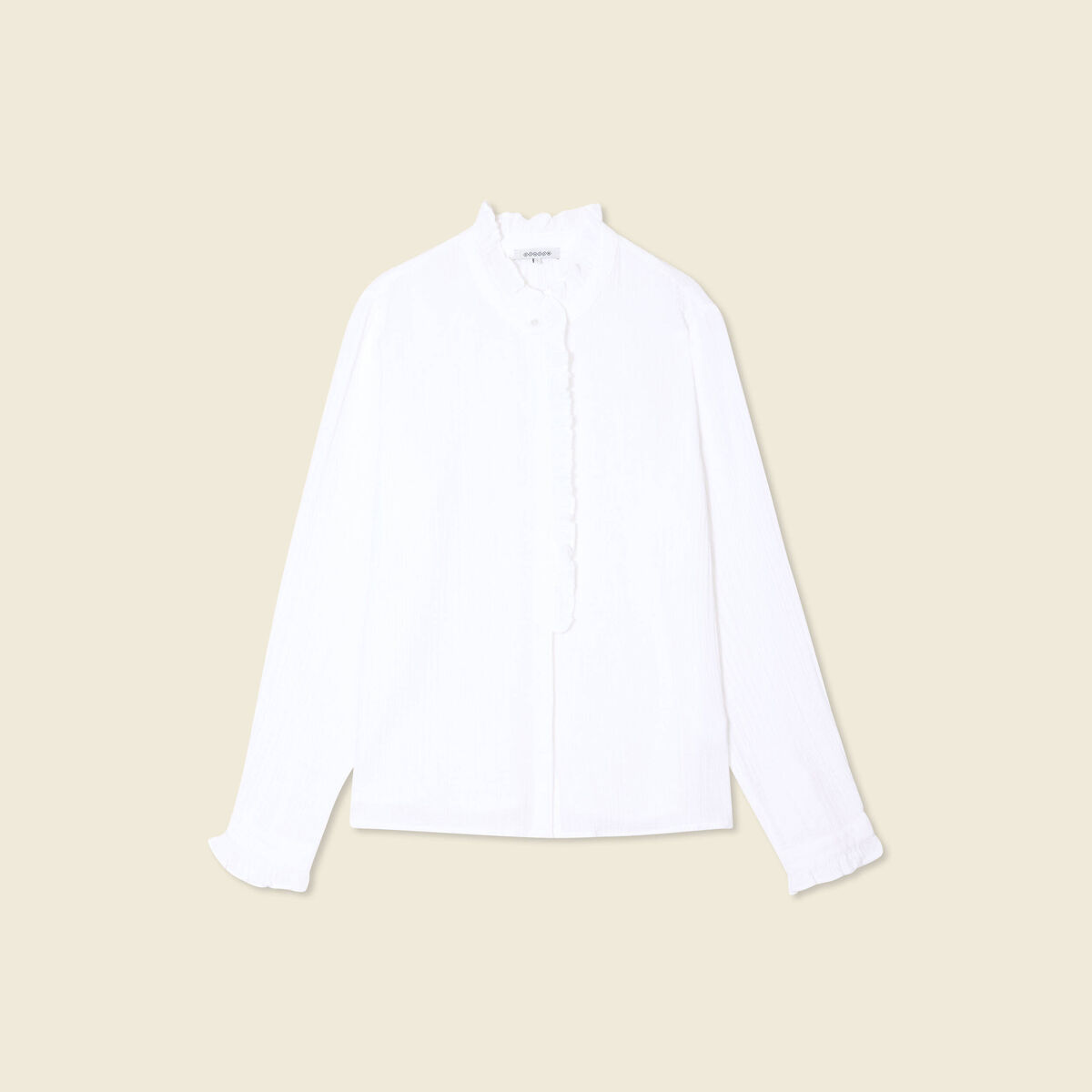 Chemise manches longues blanc femme