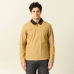 Veste zipp&eacute;e col velours camel homme
