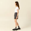 Jupe-short taille haute gris femme