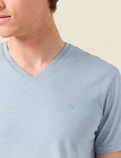 T-shirt manches courtes homme bleu gris homme