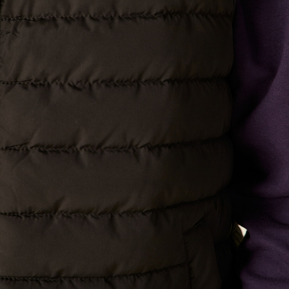 Doudoune droite sans manches noir homme