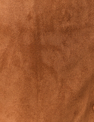 Jupe-short taille haute camel femme