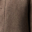 Manteau droit court col montant taupe homme