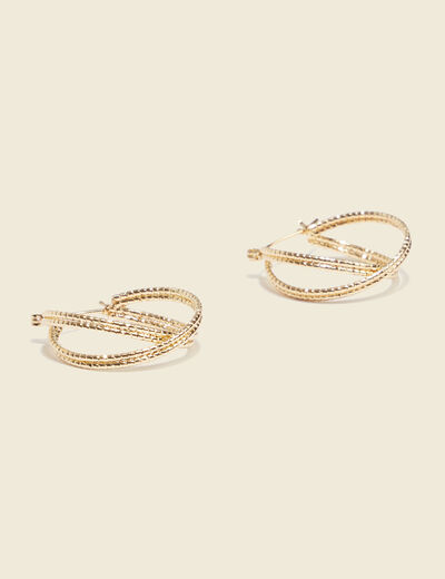 Boucles d'oreilles créoles couleur or femme