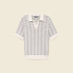 Polo ample en coton manches courtes ecru homme