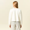 Gilet manches longues ecru femme