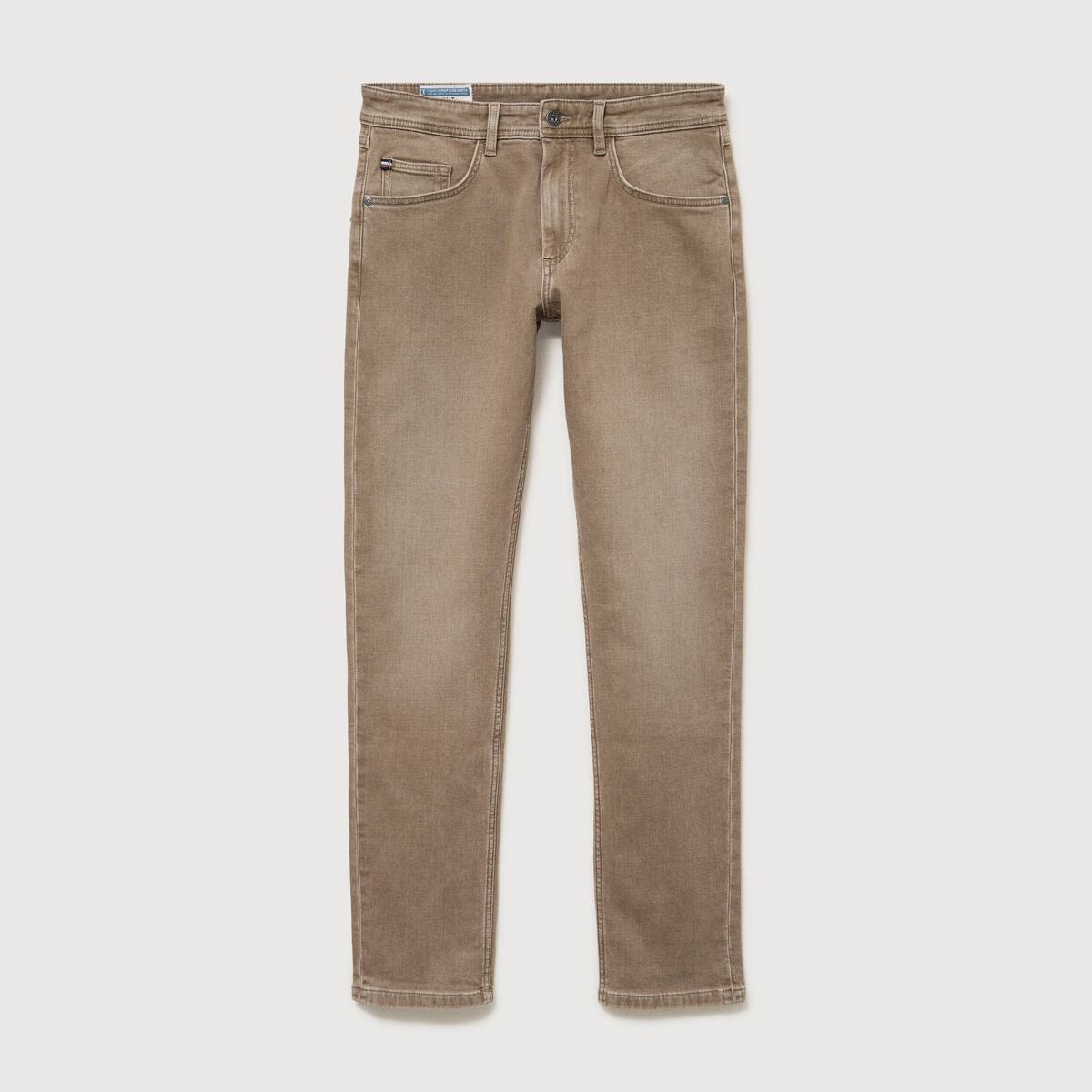 Jeans straight longueur 34 denim denim beige homme