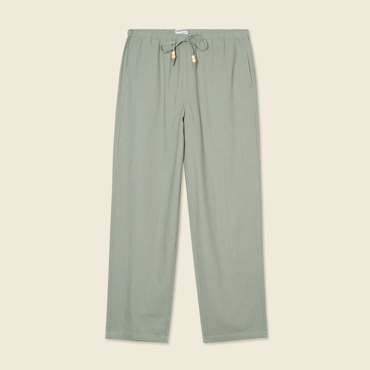 Pantalon droit 7/8ème vert kaki femme