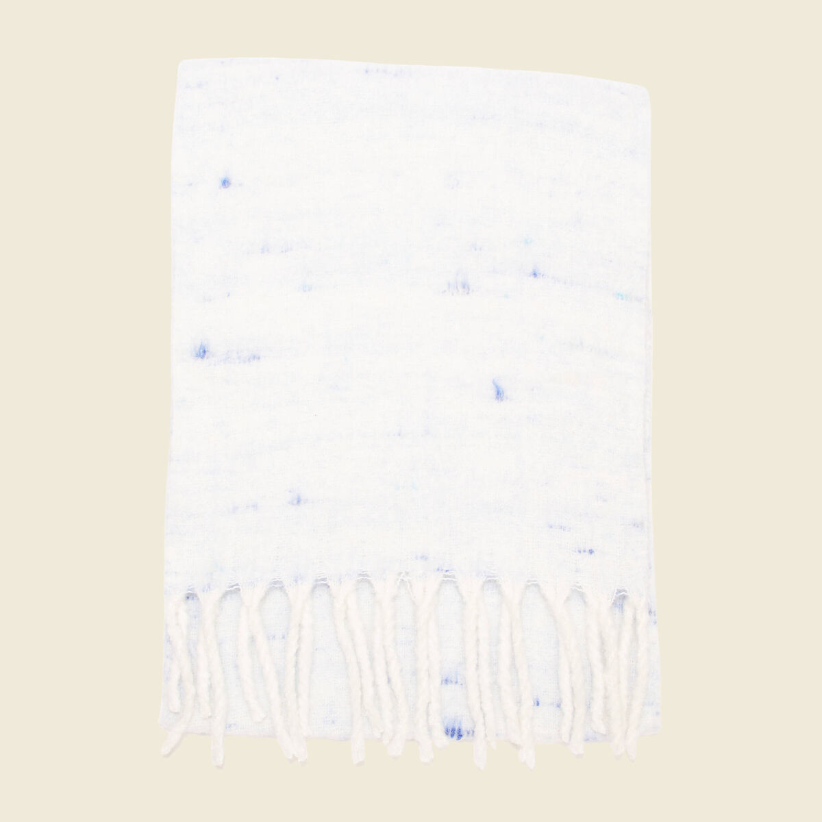 Écharpe à franges bleu clair femme