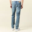 Jeans straight 5 poches denim dirty homme
