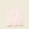 D&eacute;bardeur droit court col carr&eacute; rose clair femme