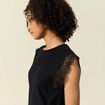 T-shirt manches courtes noir femme