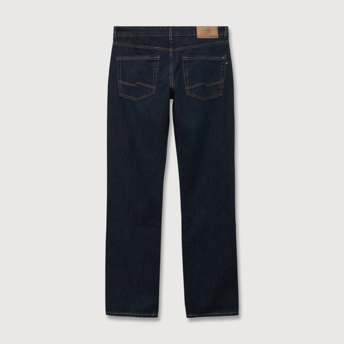 Jeans regular longueur 34 en coton denim brut rinse homme