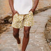 Maillot de bain doubl&eacute; jaune moutarde homme