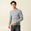 Pull manches longues gris homme