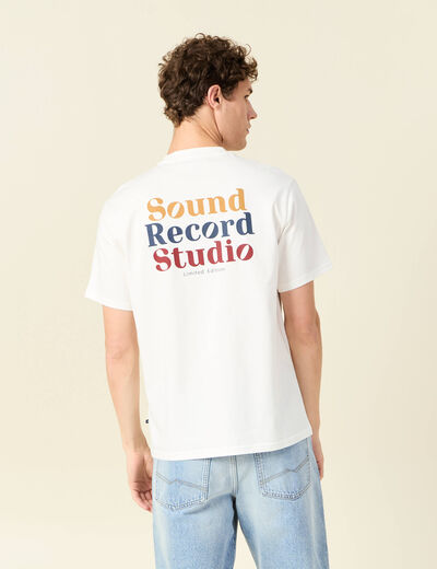 T-shirt éco-responsable ecru homme