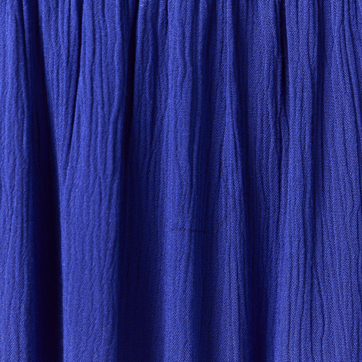 Robe évasée poitrine crochet bleu violet femme