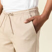 Pantalon chino jogger beige homme