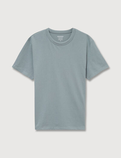 T-shirt en coton manches courtes bleu gris homme