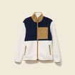 Sweat effet polaire manches longues ecru homme