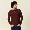 T-shirt manches longues bordeaux homme