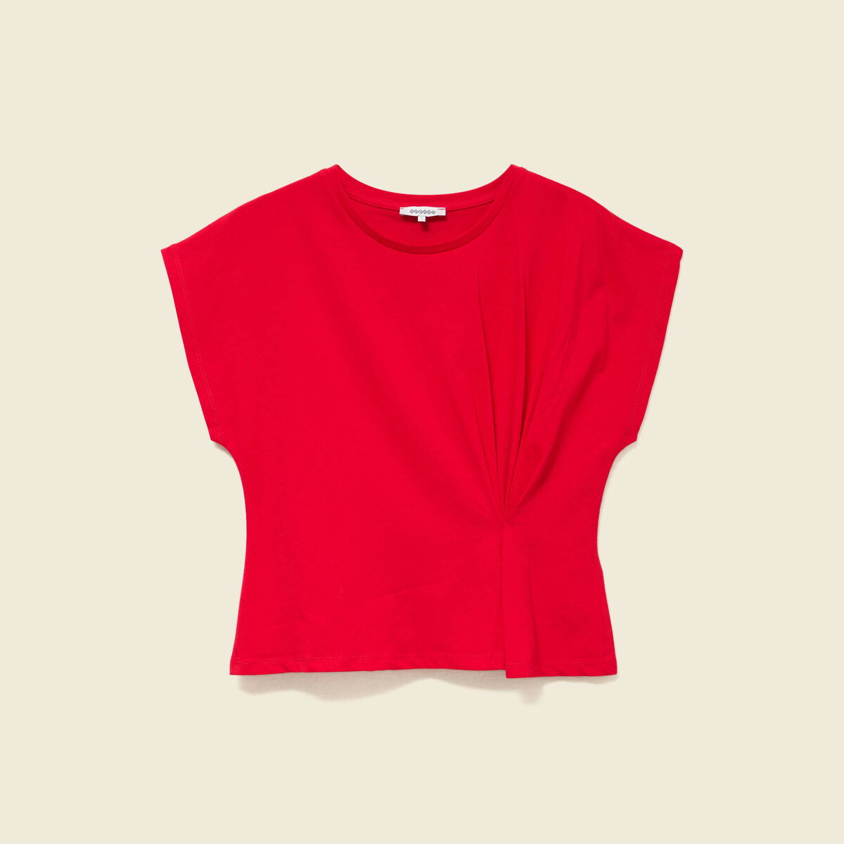 T-shirt manches courtes rouge femme