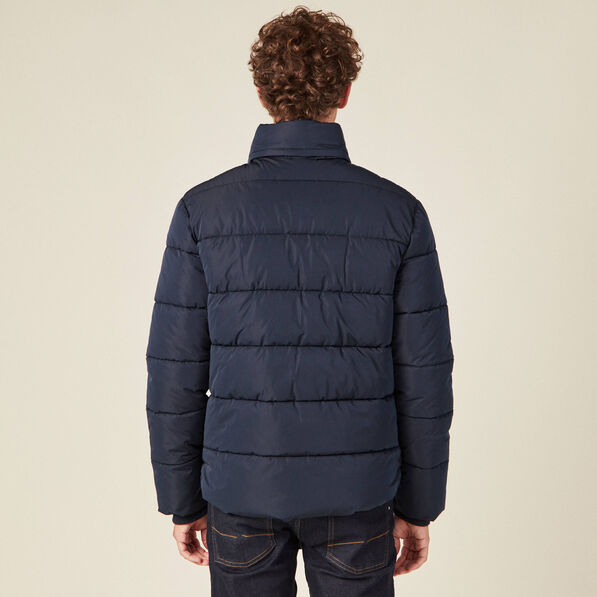 doudoune droite zippee bleu marine homme Doudoune droite zippée bleu marine homme