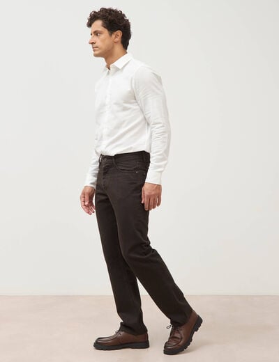 Jeans regular longueur 32 marron homme