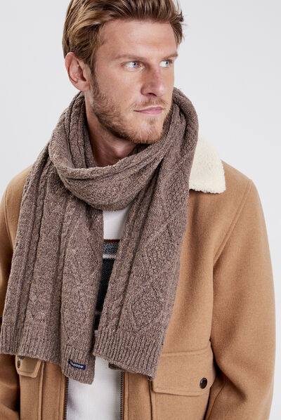 Écharpe marron homme