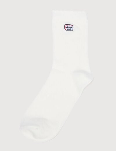 Chaussettes ecru femme
