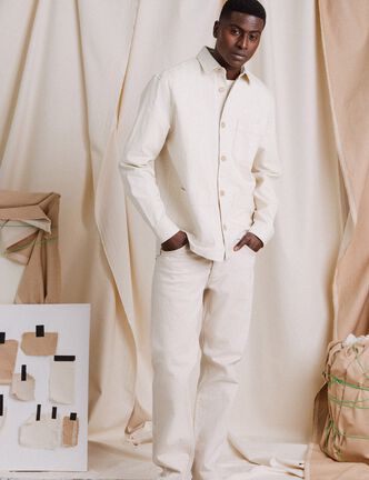 Surchemise oversize ecru homme