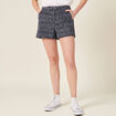 Short droit 2 poches bleu marine femme