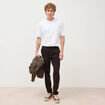 Pantalon chino jogger marron homme