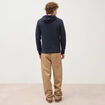 T-shirt &agrave; capuche bleu marine homme