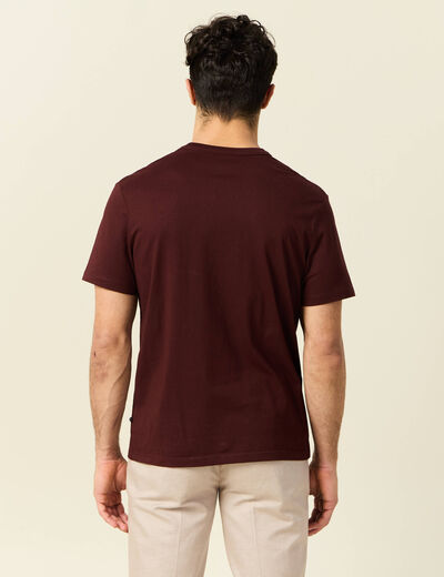 T-shirt éco-responsable bordeaux homme