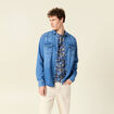 Chemise manches longues denim brut homme