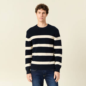 pull manches longues bleu fonce homme Pull manches longues bleu foncé homme