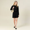 Veste courte boutonnée noir femme